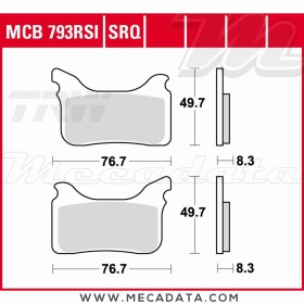 Plaquettes de frein Avant ~ TRW Lucas MCB 793 RSI 