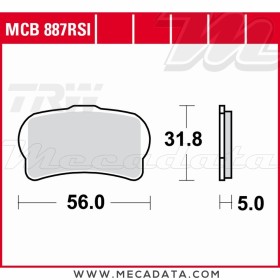 Plaquettes de frein Avant ~ TRW Lucas MCB 887 RSI 