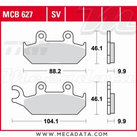 Plaquettes de frein Avant ~ TRW Lucas MCB 627 