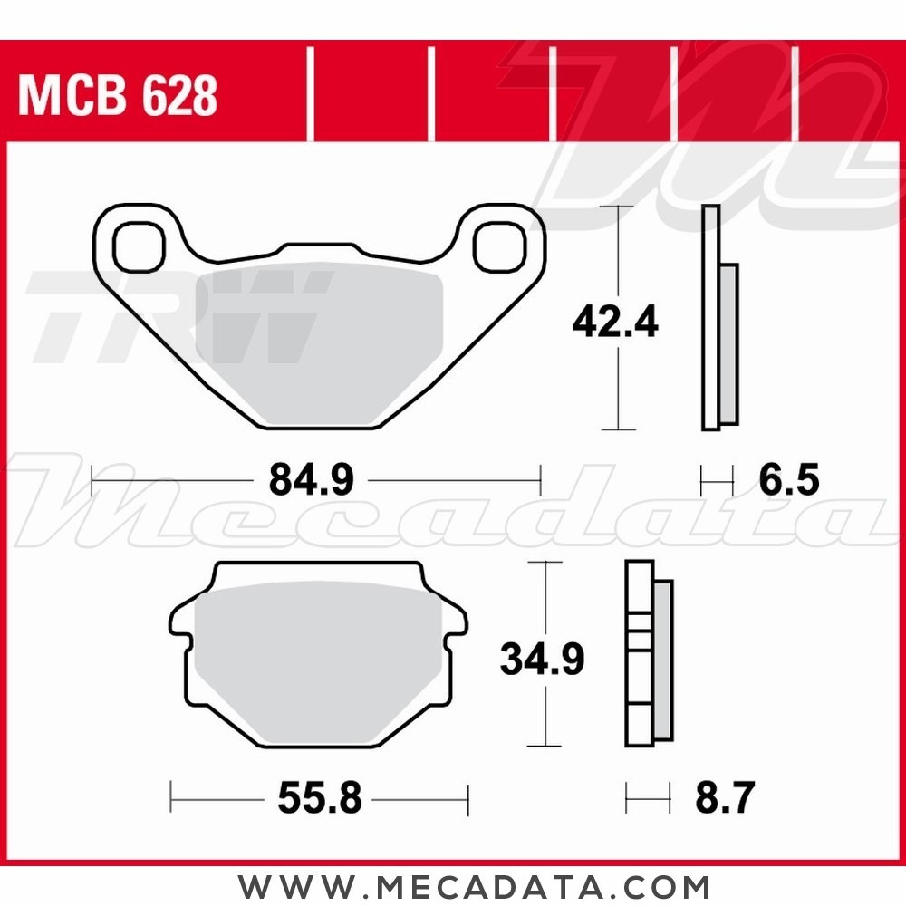 Plaquettes de frein Arrière ~ TRW Lucas MCB 628 