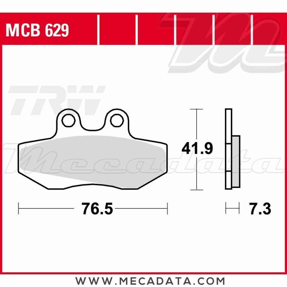 Plaquettes de frein Avant ~ TRW Lucas MCB 629 