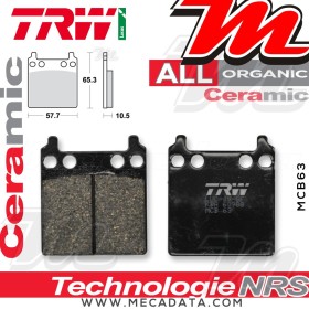 Plaquettes de frein Arrière ~ TRW Lucas MCB 63 