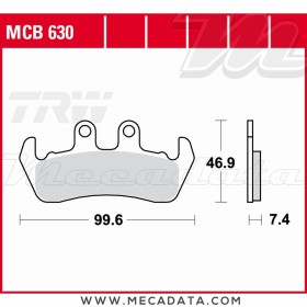 Plaquettes de frein Arrière ~ TRW Lucas MCB 630 
