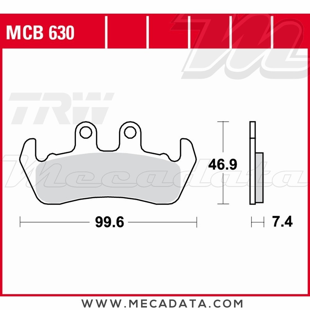 Plaquettes de frein Arrière ~ TRW Lucas MCB 630 