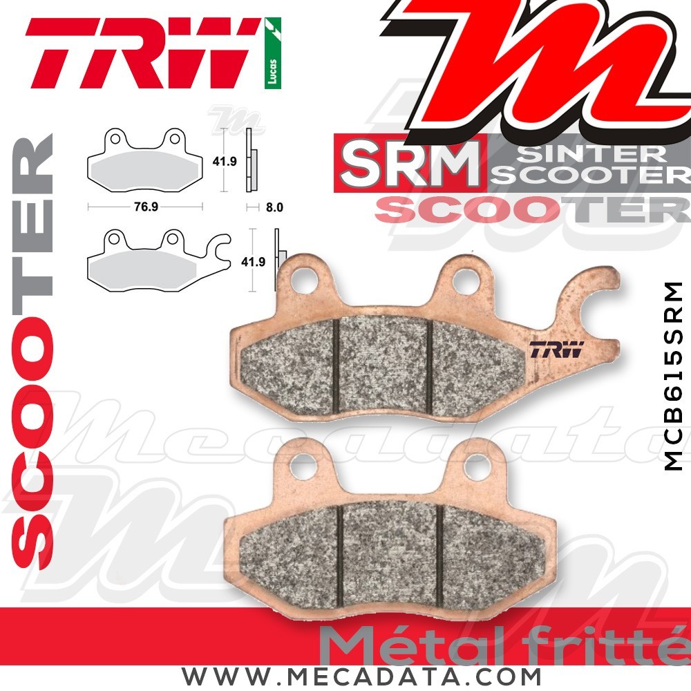 Plaquettes de frein Avant ~ TRW Lucas MCB 615 SRM 