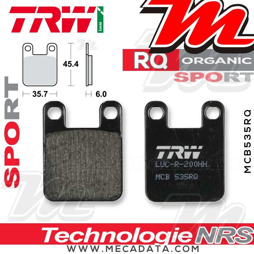 Plaquettes de frein Avant ~ TRW Lucas MCB 535 RQ 