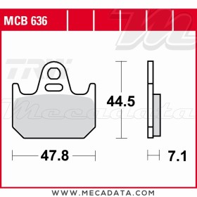 Plaquettes de frein Arrière ~ TRW Lucas MCB 636 