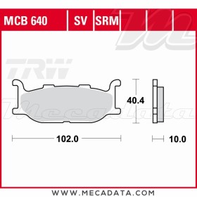 Plaquettes de frein Avant ~ TRW Lucas MCB 640 