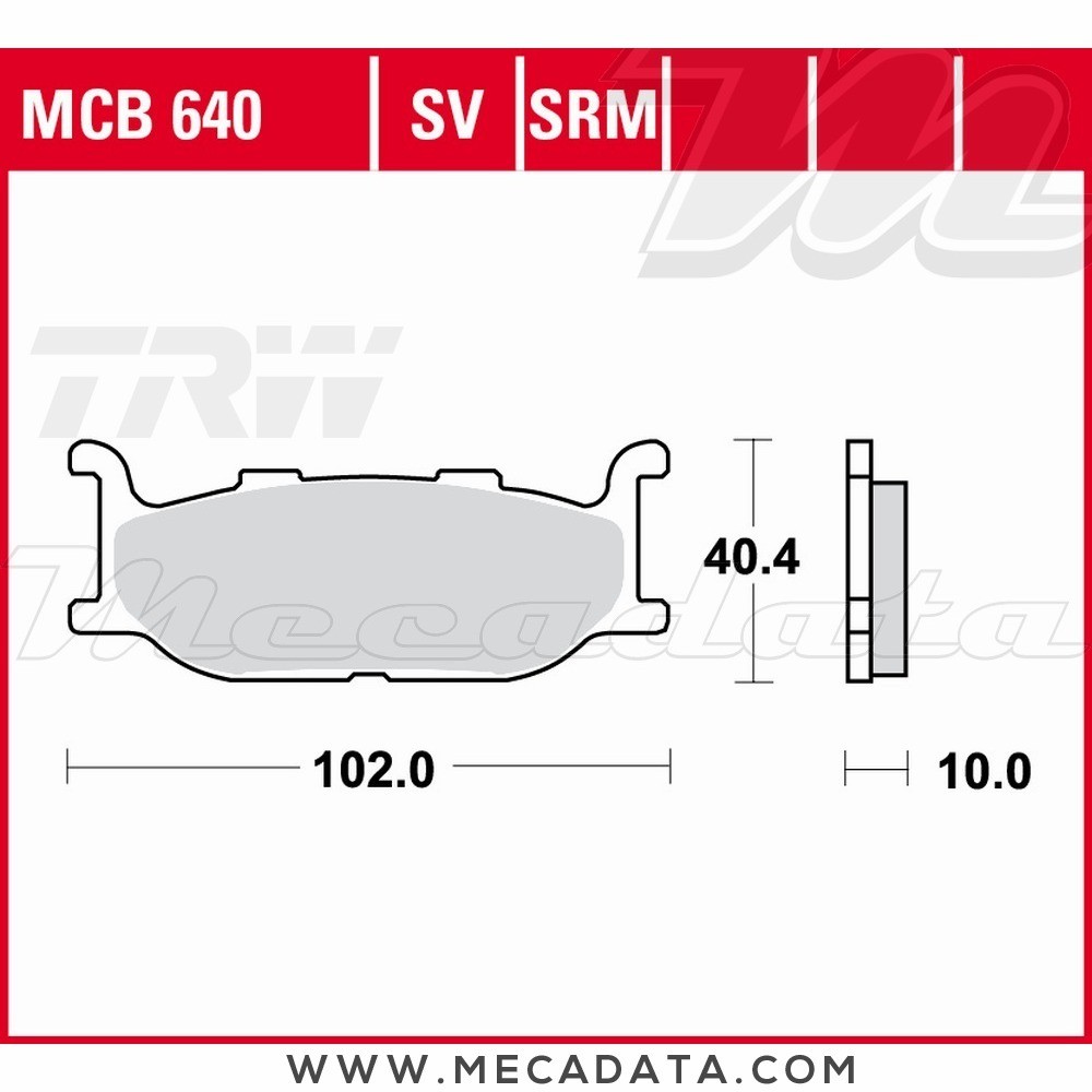 Plaquettes de frein Avant ~ TRW Lucas MCB 640 SV 