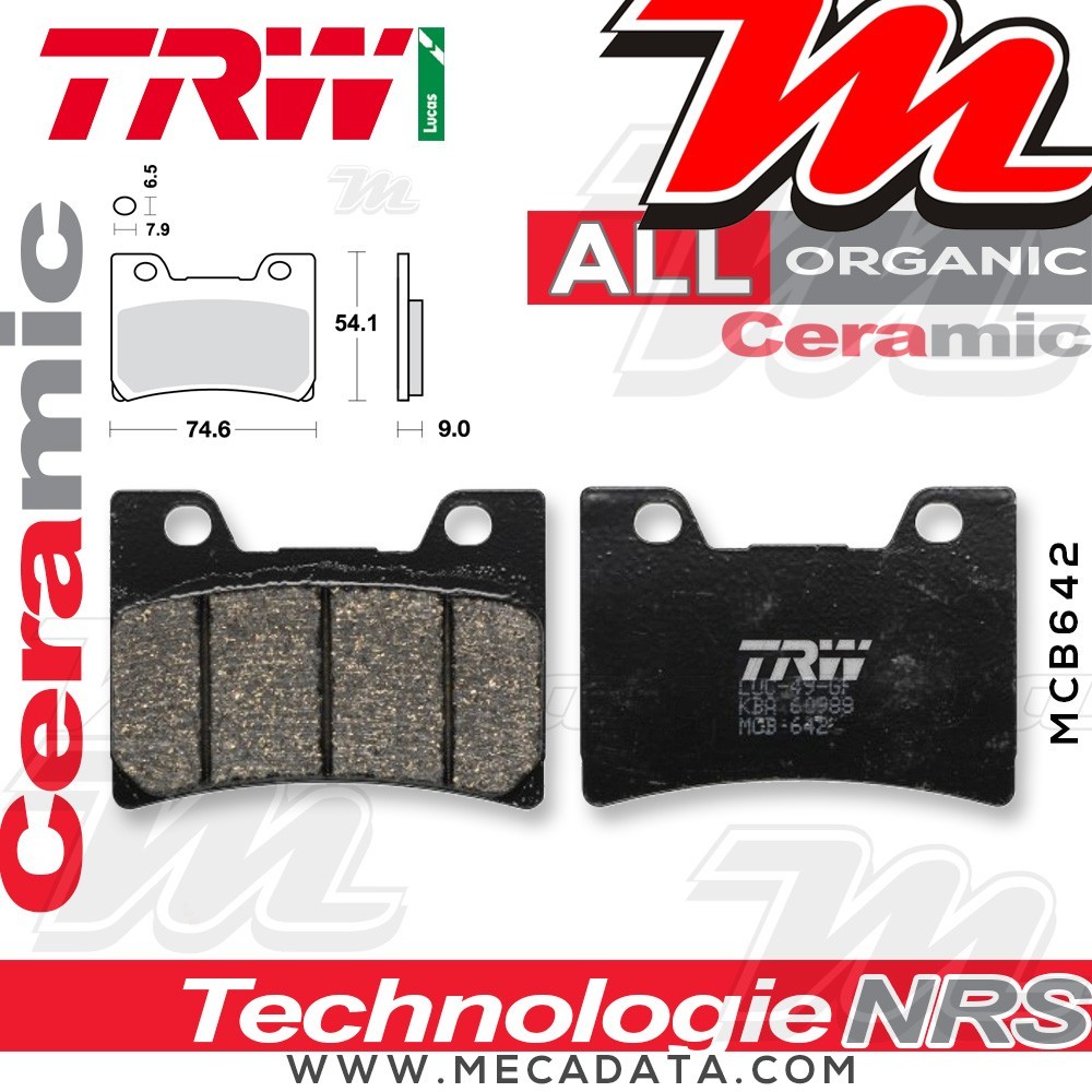 Plaquettes de frein Avant ~ TRW Lucas MCB 642 