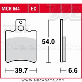 Plaquettes de frein Avant ~ TRW Lucas MCB 644 