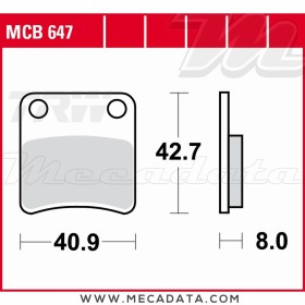 Plaquettes de frein Avant ~ TRW Lucas MCB 647 