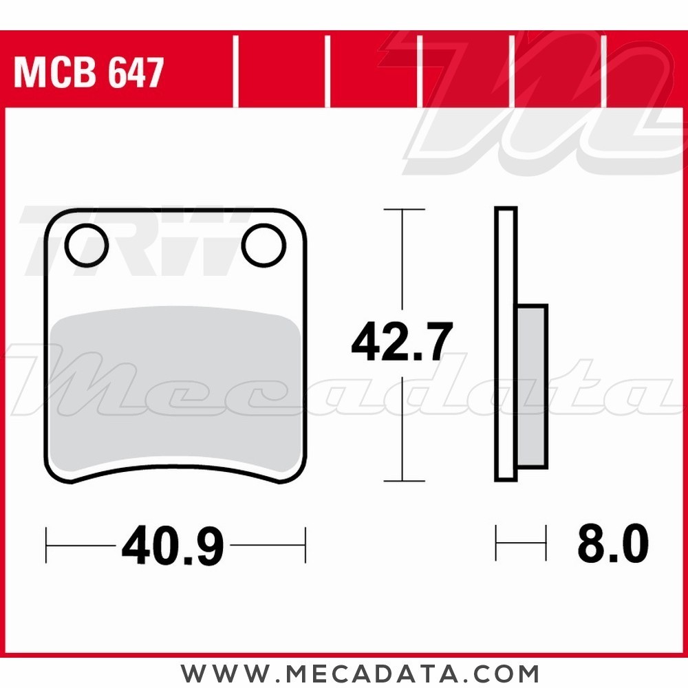 Plaquettes de frein Avant ~ TRW Lucas MCB 647 