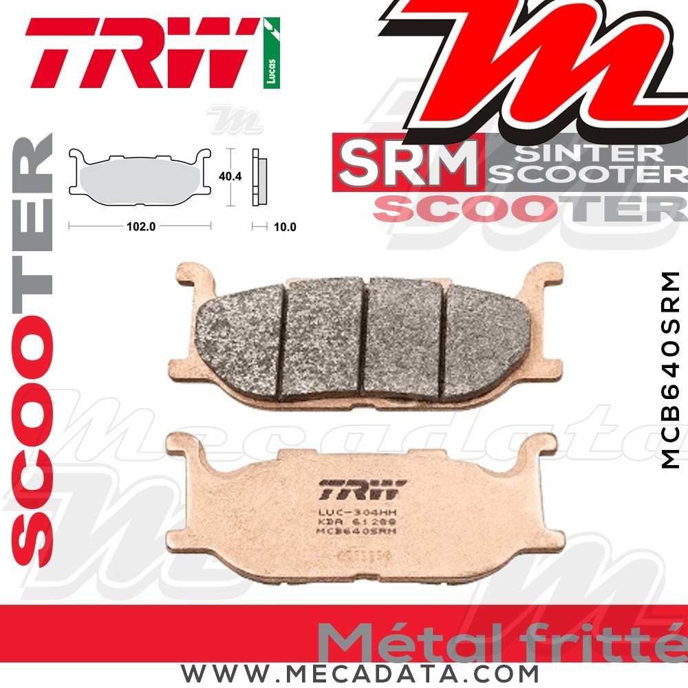 Plaquettes de frein Avant ~ TRW Lucas MCB 640 SRM 