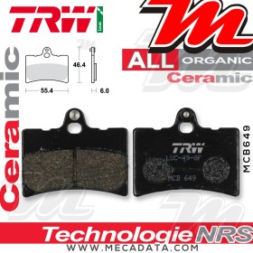 Plaquettes de frein Arrière ~ TRW Lucas MCB 649 
