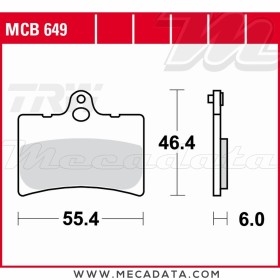 Plaquettes de frein Arrière ~ TRW Lucas MCB 649 