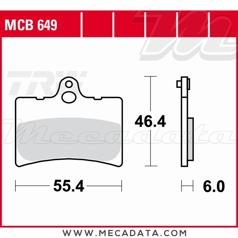 Plaquettes de frein Arrière ~ TRW Lucas MCB 649 