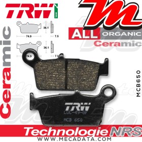 Plaquettes de frein Arrière ~ TRW Lucas MCB 650 