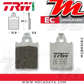 Plaquettes de frein Avant ~ TRW Lucas MCB 651 EC 