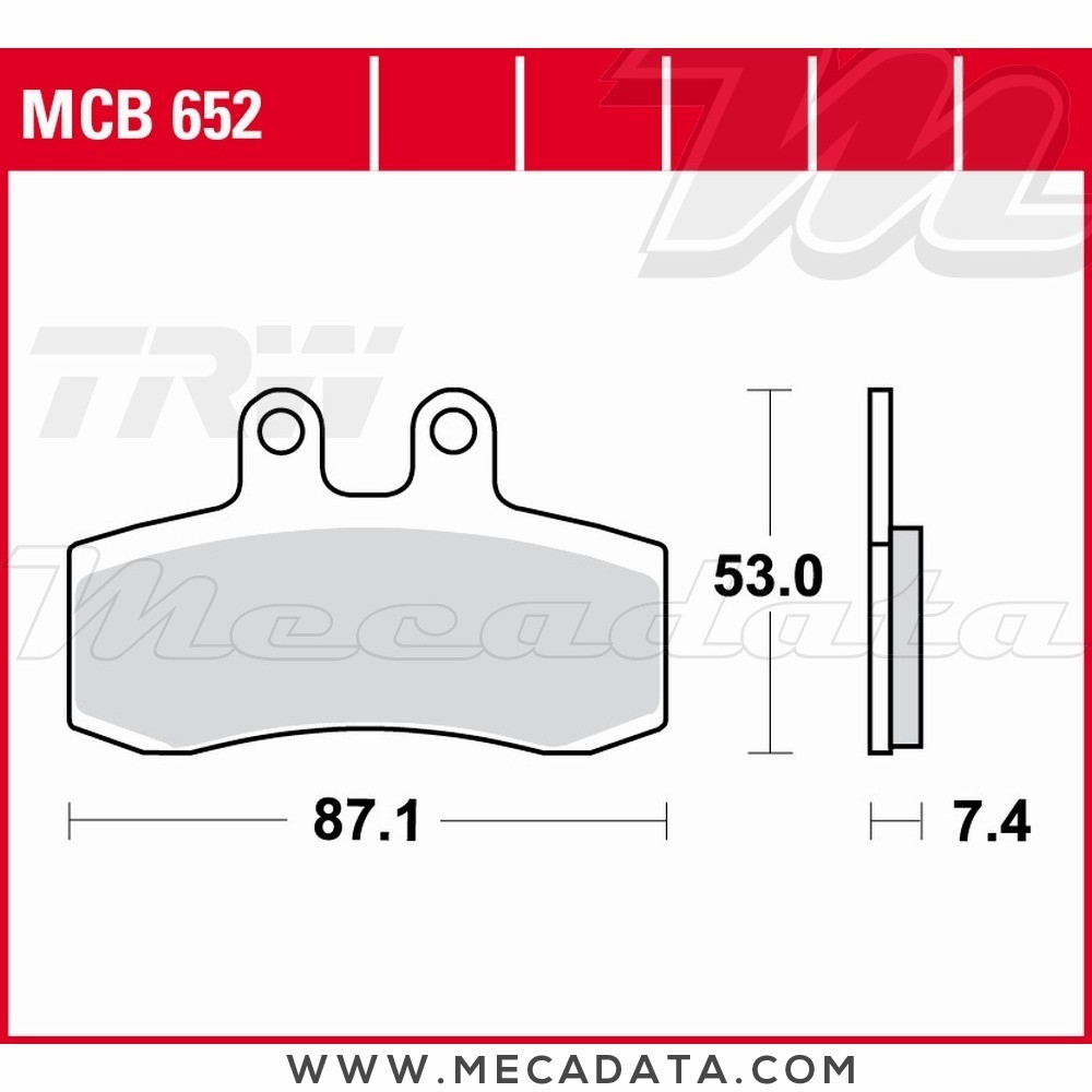Plaquettes de frein Avant ~ TRW Lucas MCB 652 