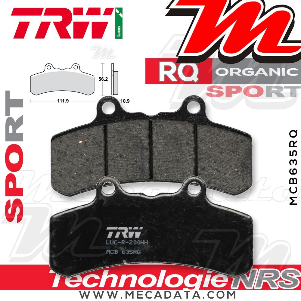 Plaquettes de frein Avant ~ TRW Lucas MCB 635 RQ 