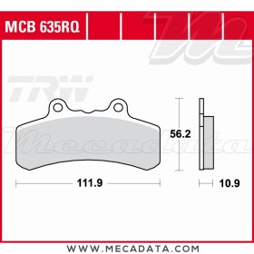 Plaquettes de frein Avant ~ TRW Lucas MCB 635 RQ 
