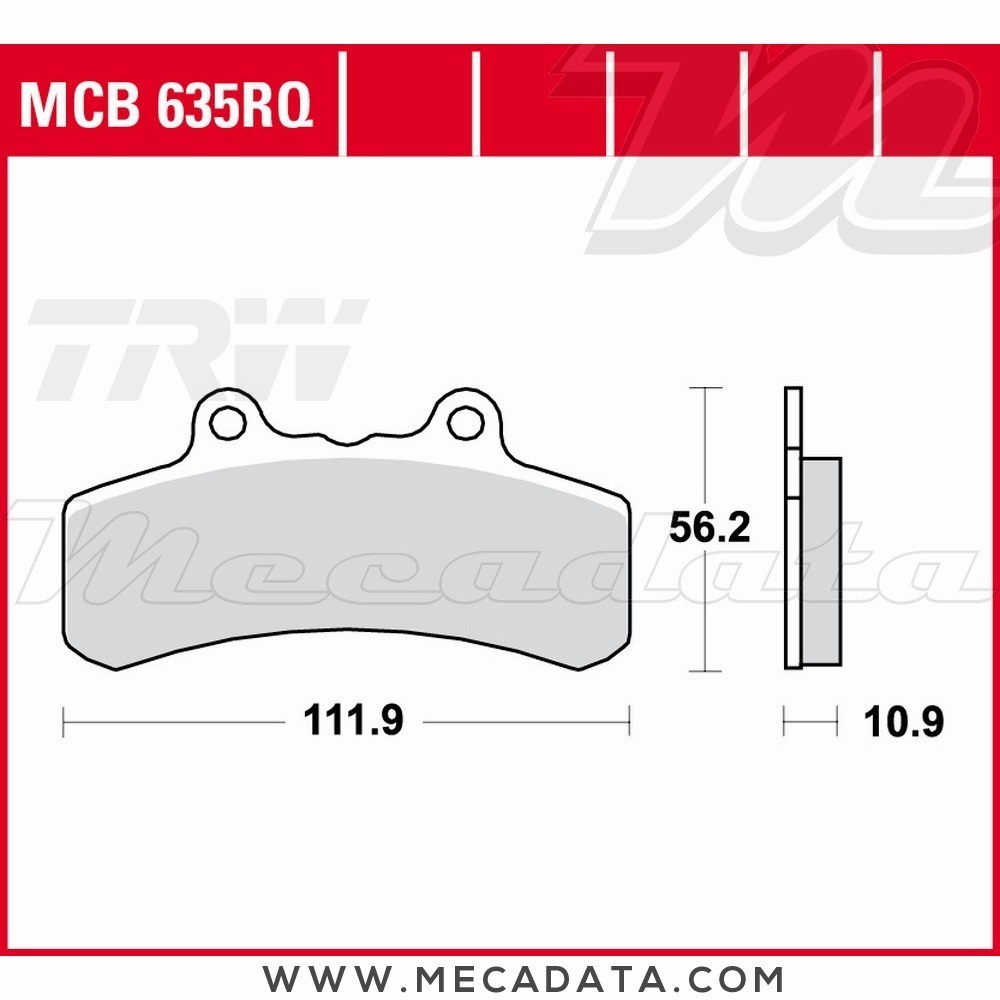 Plaquettes de frein Avant ~ TRW Lucas MCB 635 RQ 