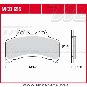Plaquettes de frein Avant ~ TRW Lucas MCB 655 