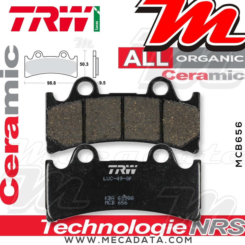 Plaquettes de frein Avant ~ TRW Lucas MCB 656 
