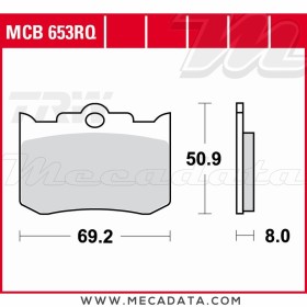 Plaquettes de frein Arrière ~ TRW Lucas MCB 653 RQ 