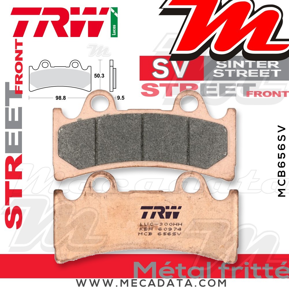 Plaquettes de frein Avant ~ TRW Lucas MCB 656 SV 