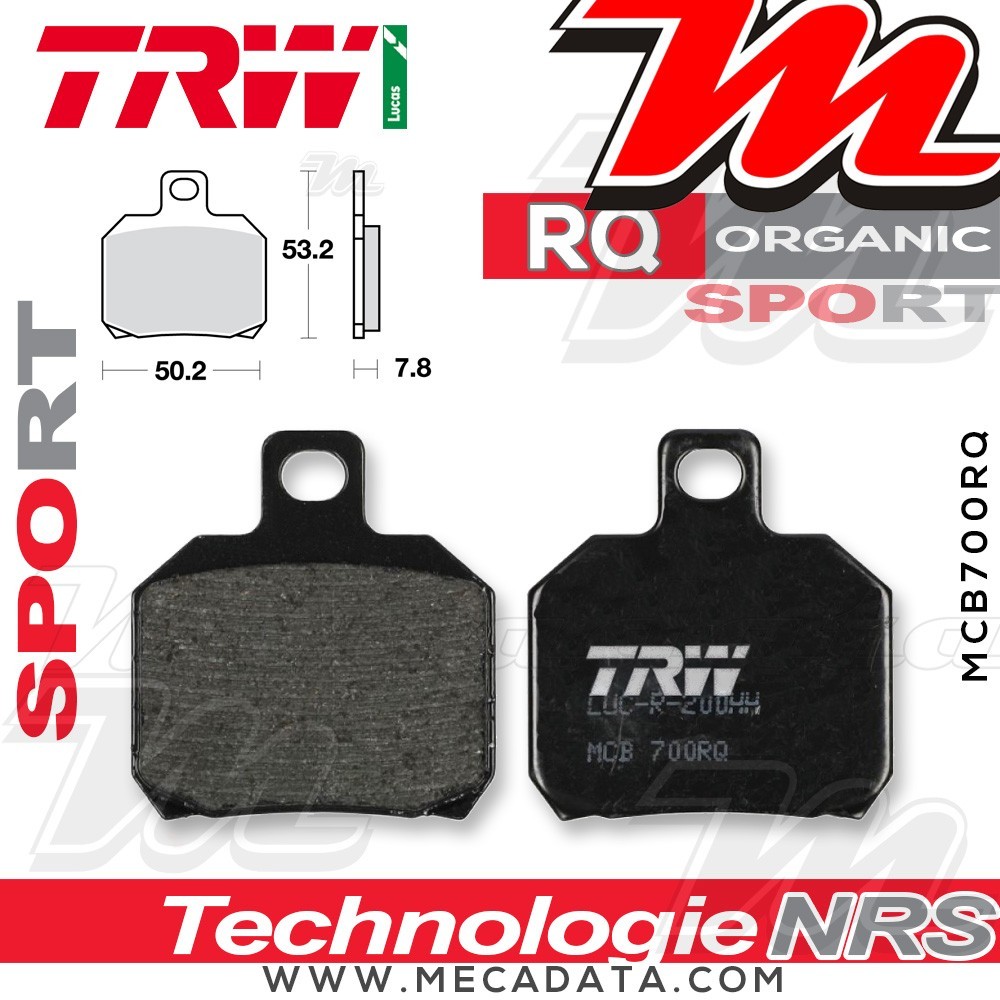Plaquettes de frein Avant ~ TRW Lucas MCB 700 RQ 