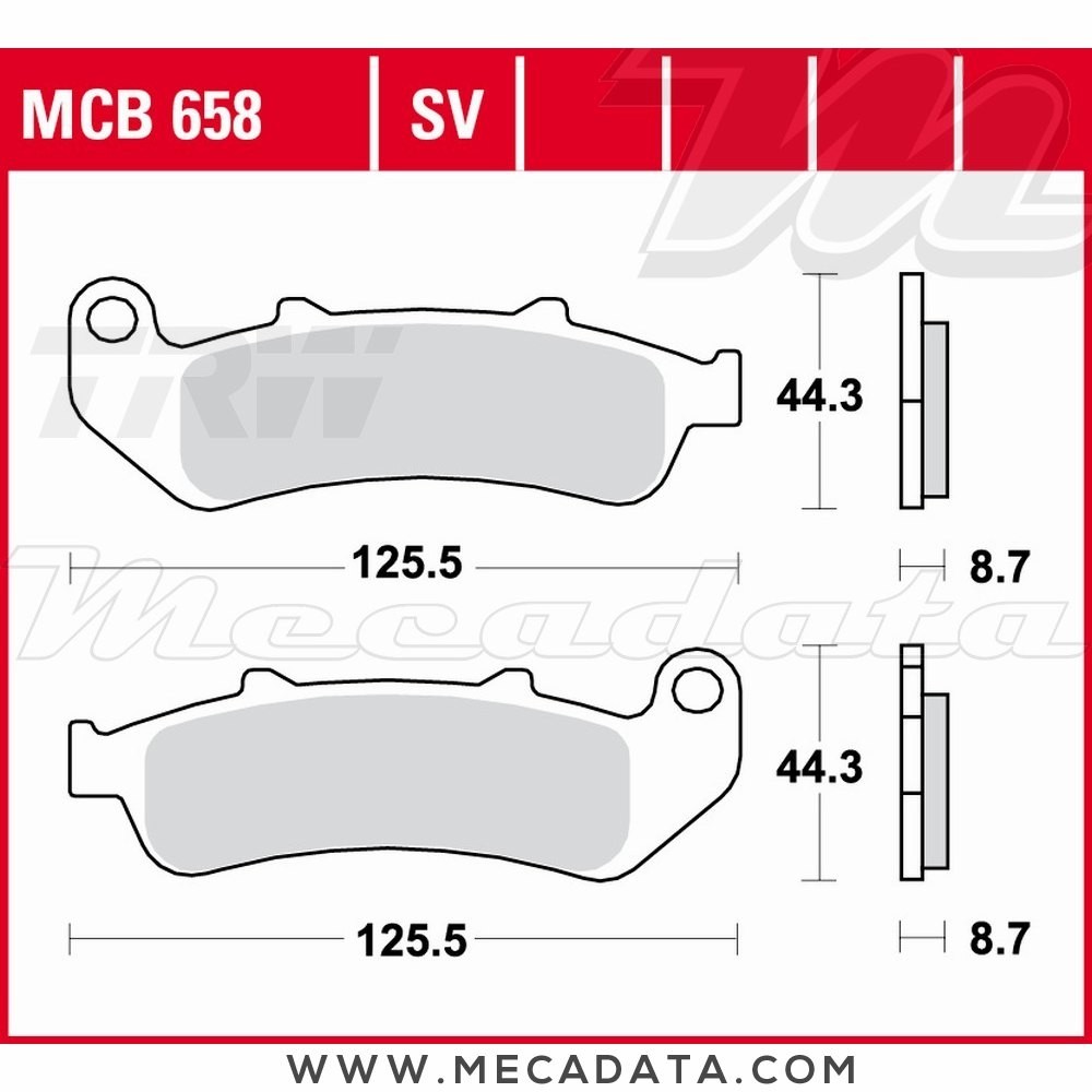 Plaquettes de frein Avant ~ TRW Lucas MCB 658 SV 