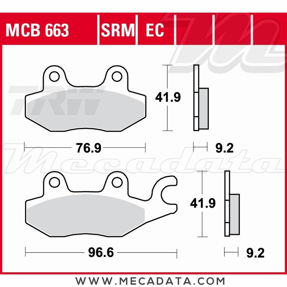 Plaquettes de frein Avant ~ TRW Lucas MCB 663 