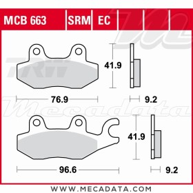 Plaquettes de frein Avant ~ TRW Lucas MCB 663 EC 