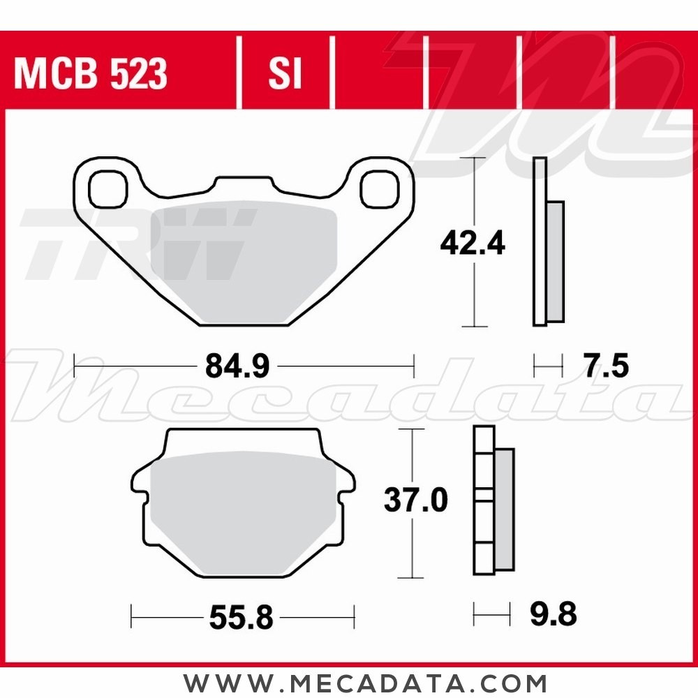 Plaquettes de frein Avant ~ TRW Lucas MCB 523 SI 