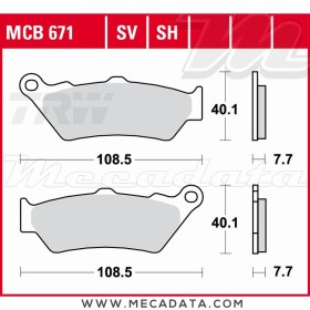 Plaquettes de frein Avant ~ TRW Lucas MCB 671 SH 
