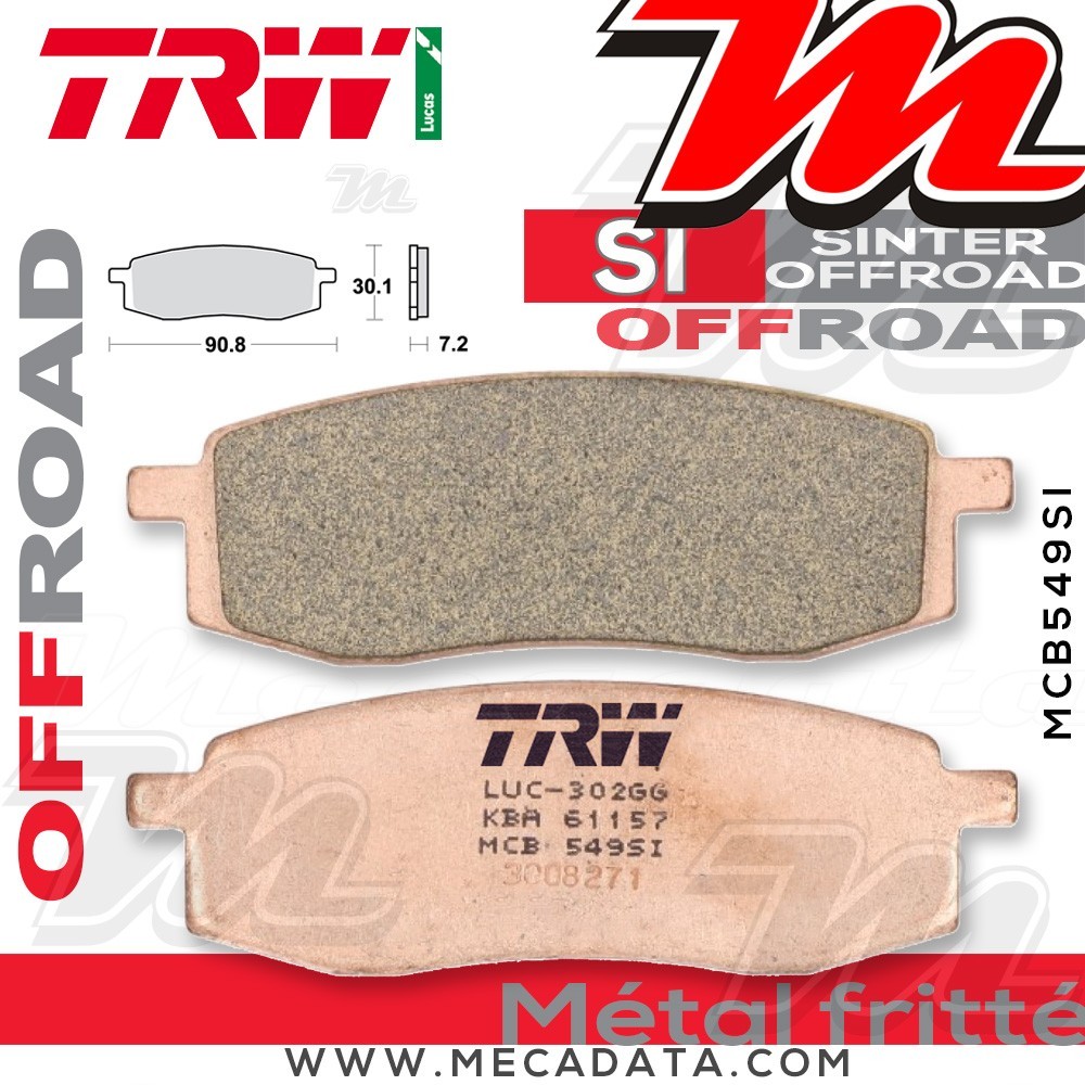 Plaquettes de frein Avant ~ TRW Lucas MCB 549 SI 