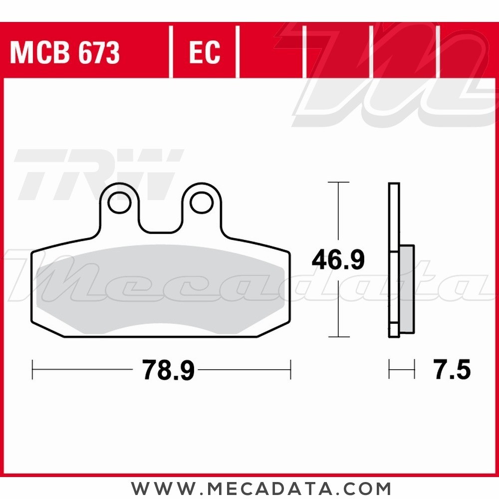 Plaquettes de frein Avant ~ TRW Lucas MCB 673 
