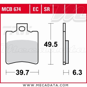 Plaquettes de frein Avant ~ TRW Lucas MCB 674 