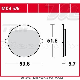 Plaquettes de frein Arrière ~ TRW Lucas MCB 676 