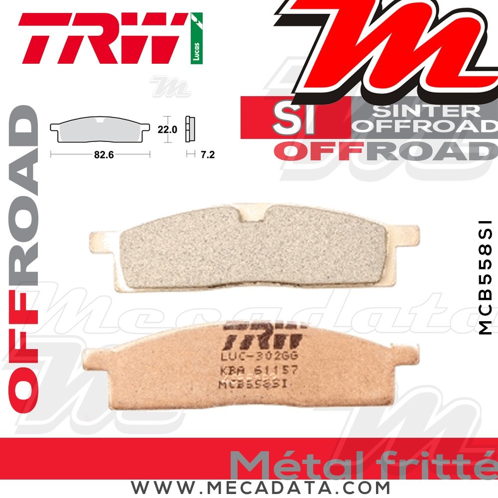 Plaquettes de frein Avant ~ TRW Lucas MCB 558 SI 