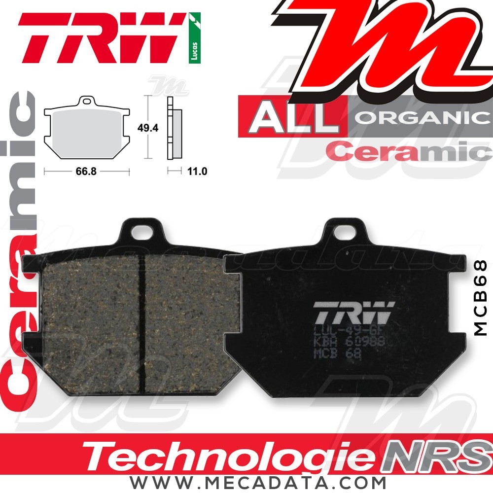 Plaquettes de frein Avant ~ TRW Lucas MCB 68 