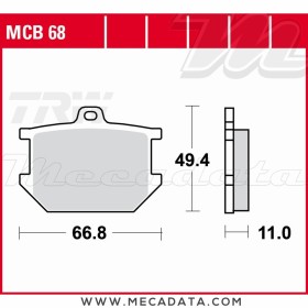 Plaquettes de frein Avant ~ TRW Lucas MCB 68 