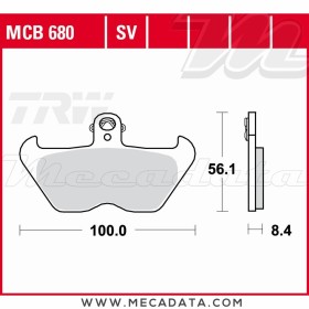 Plaquettes de frein Avant ~ TRW Lucas MCB 680 