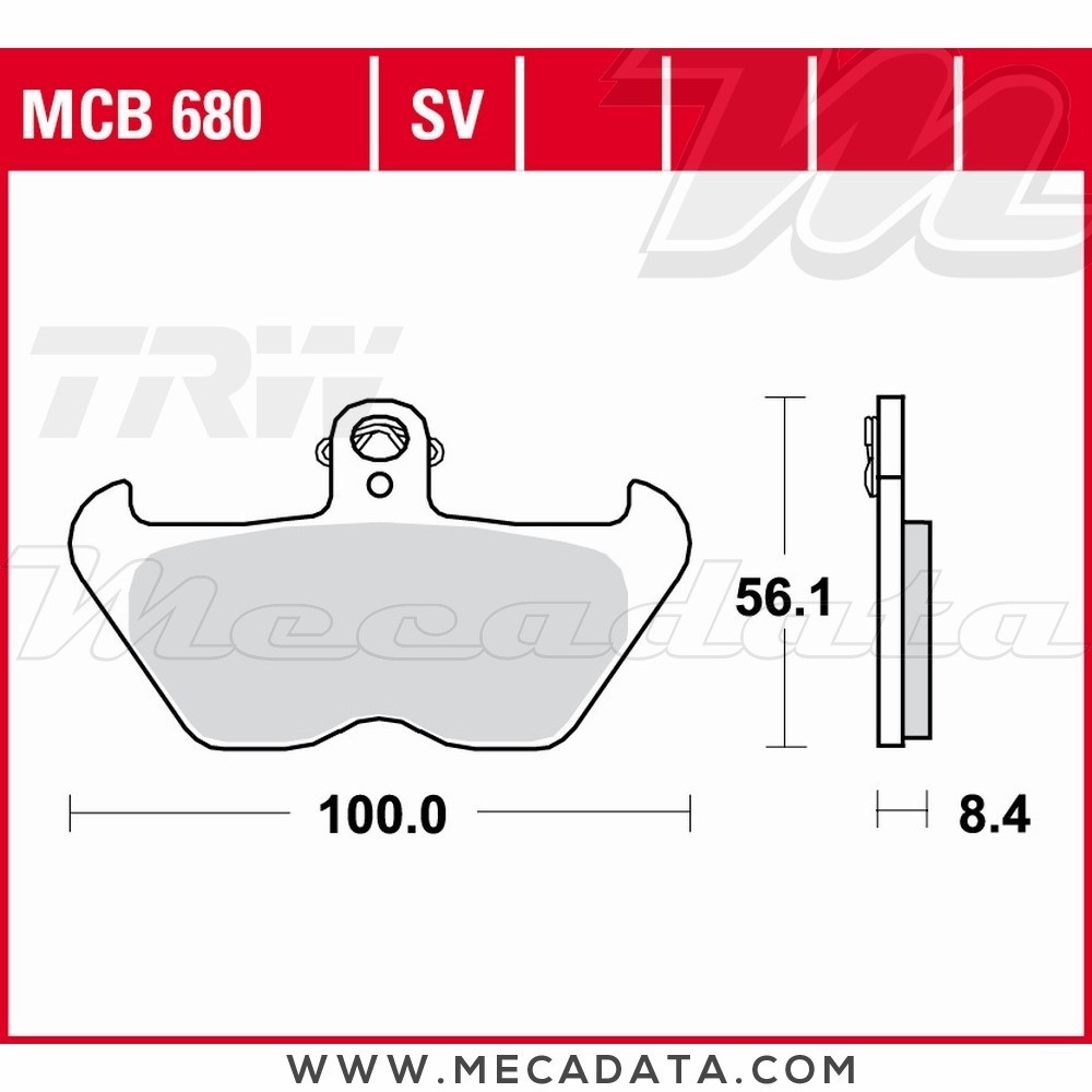 Plaquettes de frein Avant ~ TRW Lucas MCB 680 