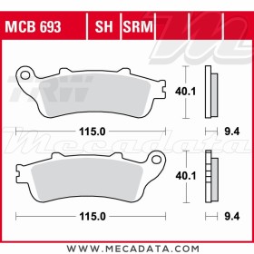 Plaquettes de frein Avant ~ TRW Lucas MCB 693 SRM 