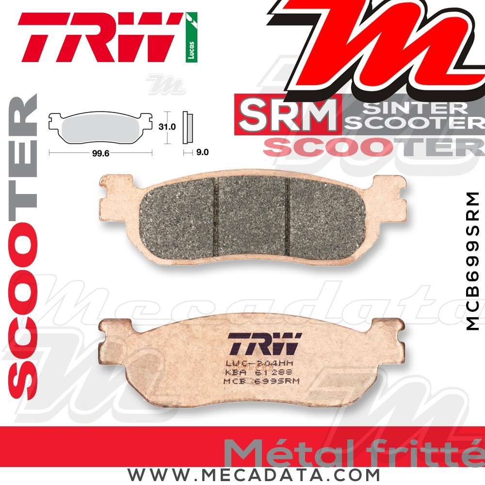 Plaquettes de frein Avant ~ TRW Lucas MCB 699 SRM 