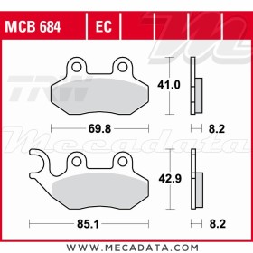 Plaquettes de frein Avant ~ TRW Lucas MCB 684 EC 
