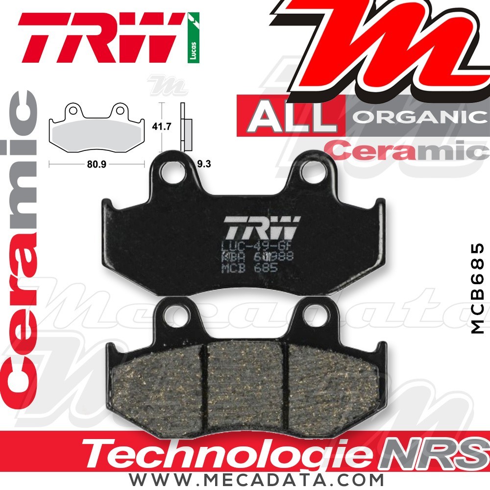 Plaquettes de frein Avant ~ TRW Lucas MCB 685 